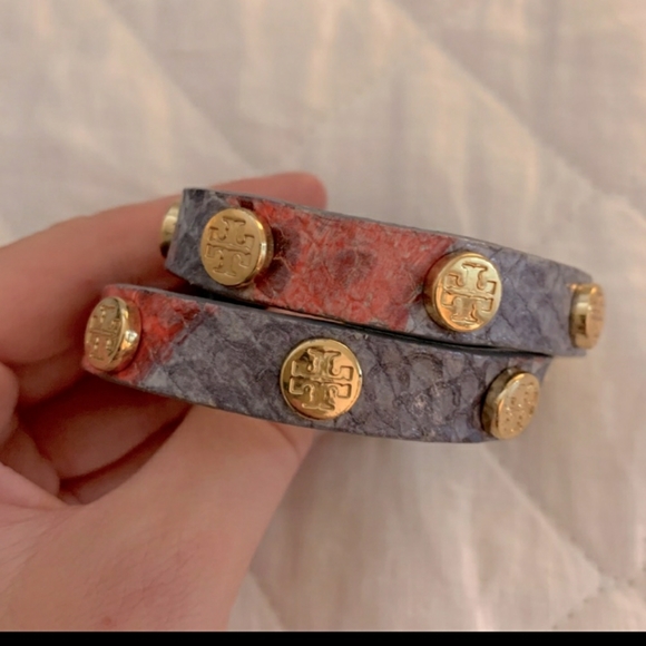 Tory Burch Learhwr Cuff Wrap Bracelet - Picture 2 of 2